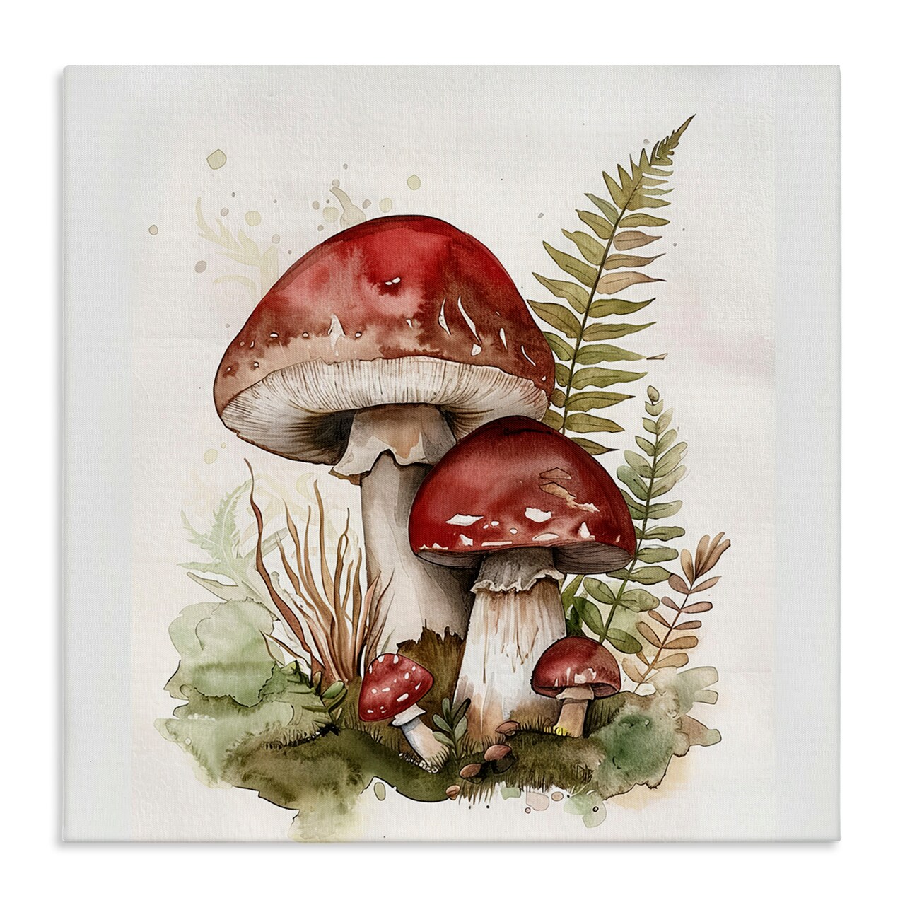Stupell Industries Enchanted Forest Mushrooms Canvas Wall Art Design by Lazar Studio